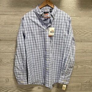 Van Heusen Traveler Men’s Long Sleeve Shirt M Blue Pin Stripe